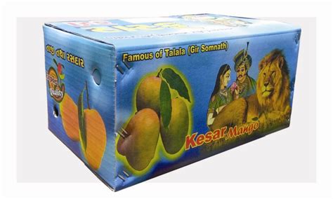 Rectangular Cardboard 10kg Mango Boxes Pattern Printed At Best Price In Gir Somnath