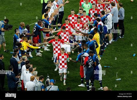 Moscow Russia 15th July 2018 Luka Modric Of Croatia Leads His Team