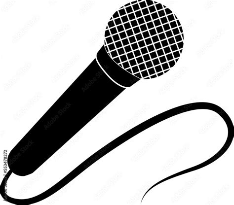 Microphone Cutfile Cricut Silhouette Svg Eps Jpeg Png Vector