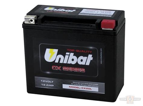 Unibat CX20L Heavy Duty AGM Batterie für Softail ab 91 Sportster XL 97