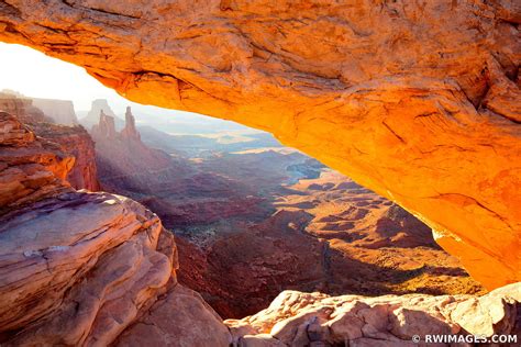 Framed Photo Print Of Mesa Arch Sunrise Canyonlands National Park Utah Color Horizontal Print