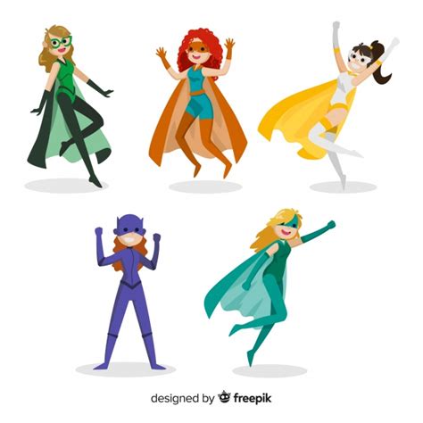 Female Superhero Vector At Collection Of Female