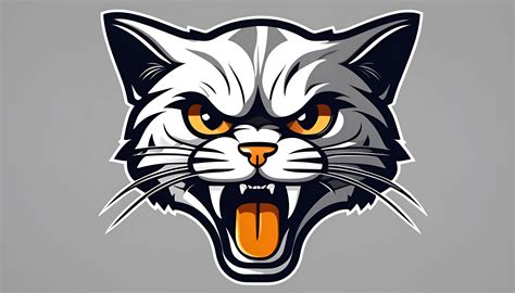 fierce cat art   ai scribbles