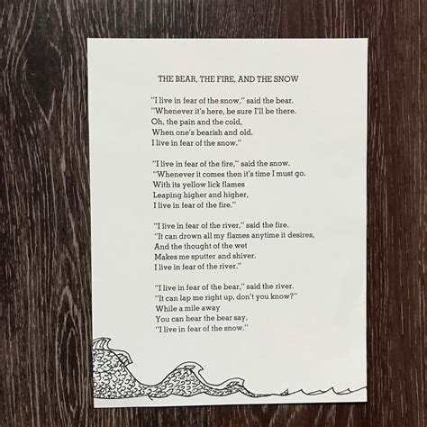 Vintage Pages Shel Silverstein The Bear The Fire And The Snow Etsy