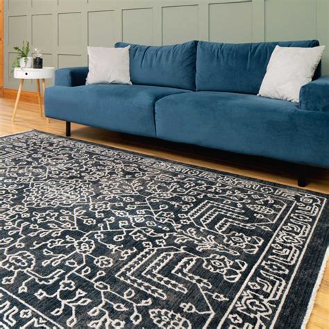 Latitude Vive Audella Oriental Machine Woven Blue Area Rug Wayfair Co Uk