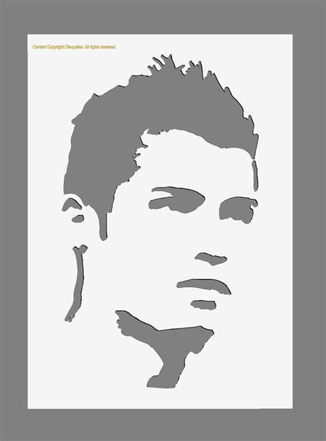 Christian Ronaldo Stencils In A3 A4 A5 Sheet Sizes Thicker 190 Micron