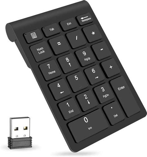 Amazon.com: Foloda Wireless Number Pads, Numeric Keypad Numpad 22 Keys ...