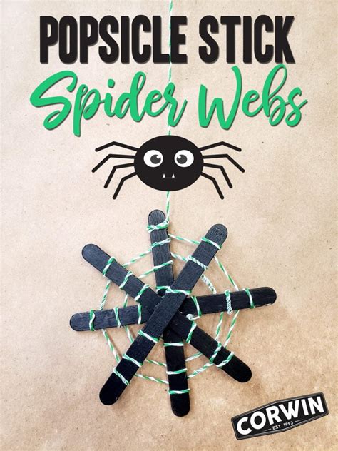 Popsicle Stick Spider Webs • Community Calendars & Newsletters