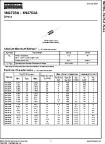 IN4756A datasheet - Zeners