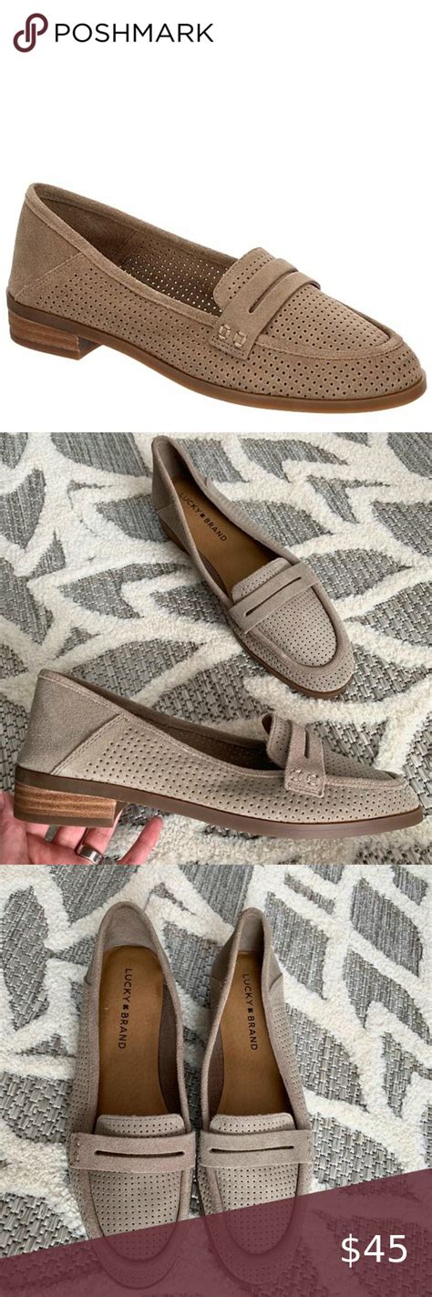 Lucky Brand New Caylon Suede Loafers Flats Tan 75 Lucky Brand Shoes