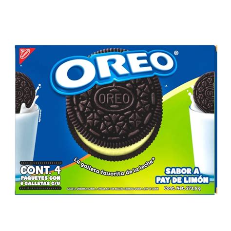 Galleta Oreo chocolate con relleno cremoso sabor pay de limón 4