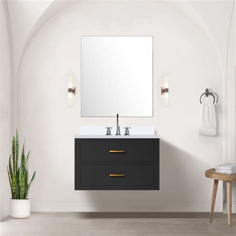 Lexora Castor In W X In D White Single Bath Vanity And Cultured