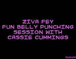 Ziva Fey Fun Belly Punching Session With Cassie Cummings Zivafeyxxx