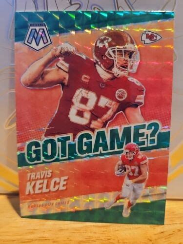 Panini Mosaic Travis Kelce Got Game Green Prizm Parallel Gg