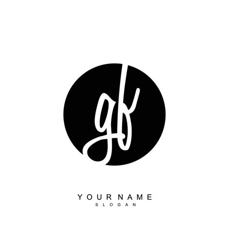 Initial Gf Monogram With Grunge Template Design Vector Art At