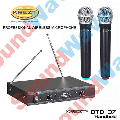 Jual ORIGINAL KREZT DTD 37 WIRELESS MIC 2 BUAH MICROPHONE MIK