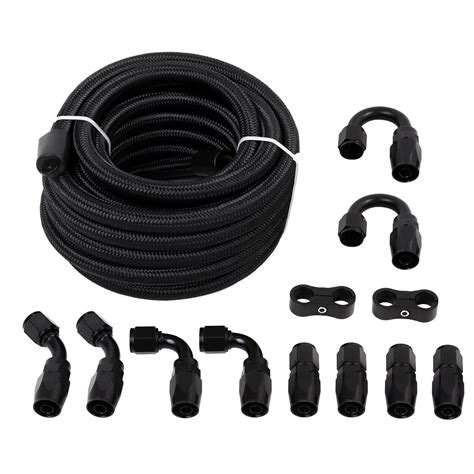 Lokocar An Fuel Line Kit Nylon Braided Fuel Hose Fitting Kit Cpe Ft