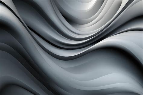 Premium AI Image Gray Wavy Background Abstract Gray Wallpaper Desktop