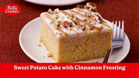 Sweet Potato Cake With Cinnamon Frosting Betty Crocker Youtube