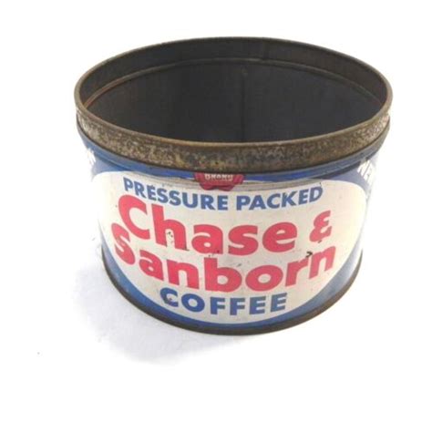 Vintage Chase Sanborn Coffee Tin Can No Lid Pre Owned Vtg Can Open