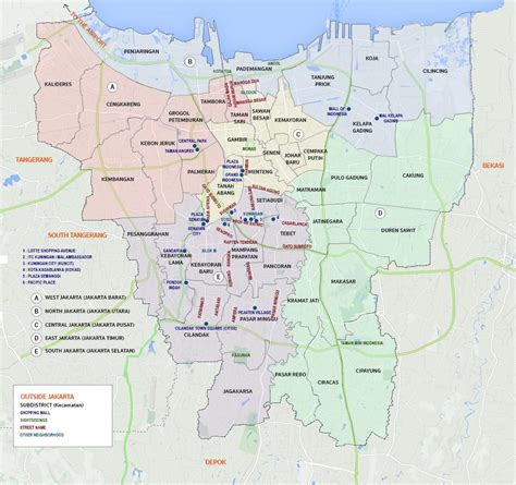 Oeste De Yakarta Mapa Mapa De Yakarta Occidental Java Indonesia