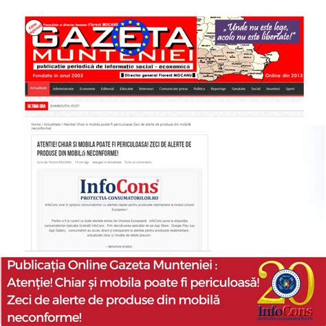 Publicația Online Gazeta Munteniei Atenție Chiar și mobila poate fi