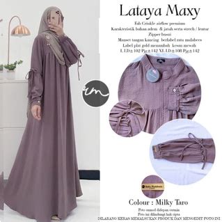 Jual Gamis Lataya Maxy Crinkle Air Flow Busui Friendly Gamis Lataya