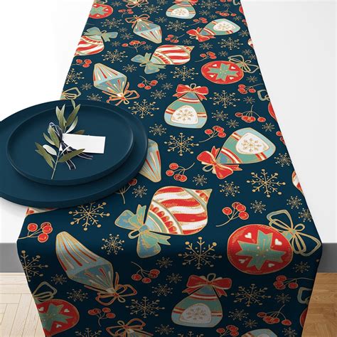 Jual Table Runner Taplak Meja Print Motif Edisi Natal Christmas X