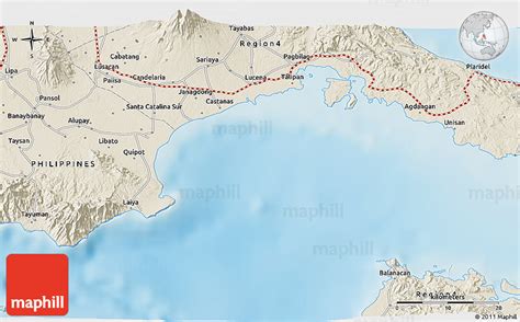 Shaded Relief 3D Map of Atimonan