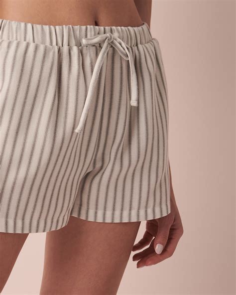 Printed Pyjama Shorts Vertical Stripes La Vie En Rose