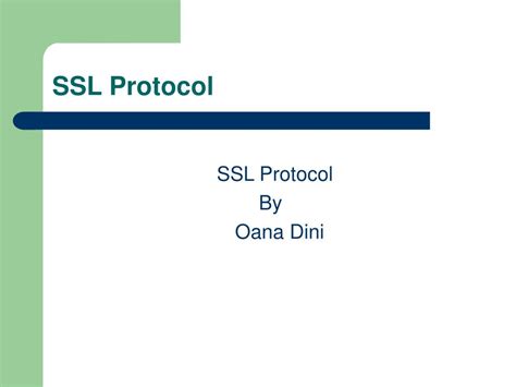 PPT - SSL Protocol PowerPoint Presentation, free download - ID:395450