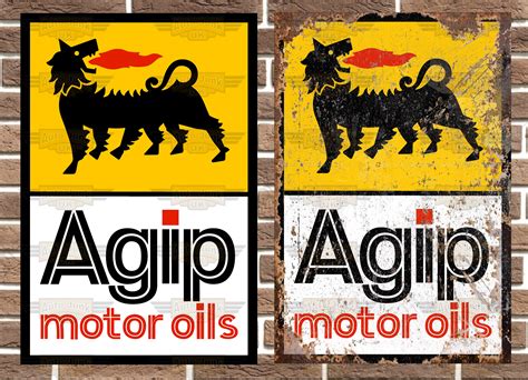 Agip Motor Oils Metal Sign Auto Junk Uk Ltd