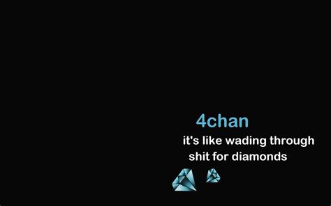 Black Background With Text Overlay Chan Diamonds Hd Wallpaper