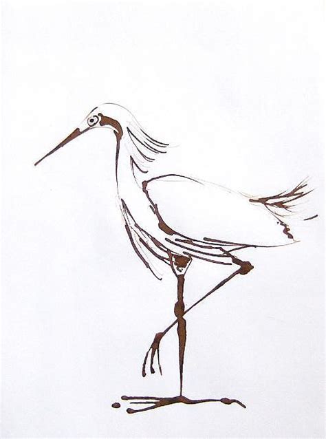 White Egret Painting by Vivian Crowhurst