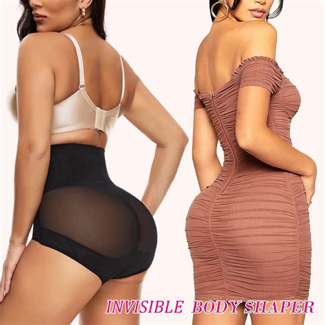 Vaslanda Women Butt Lifter Shapewear Hi Waist Double Tummy Control Panty Fajas Waist Trainer