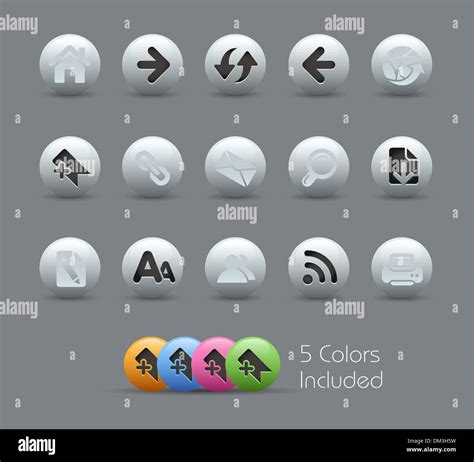 Web Navigation Icons Pearly Series Stock Vector Image Art Alamy