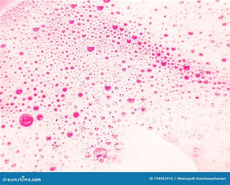 Beautiful Pink Soap Bubbles Background Orange And White Foam Bubble