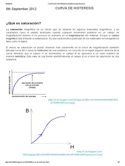 Curva De Histeresis Mantenimiento Electrico Pdf Histéresis Electromagnetismo