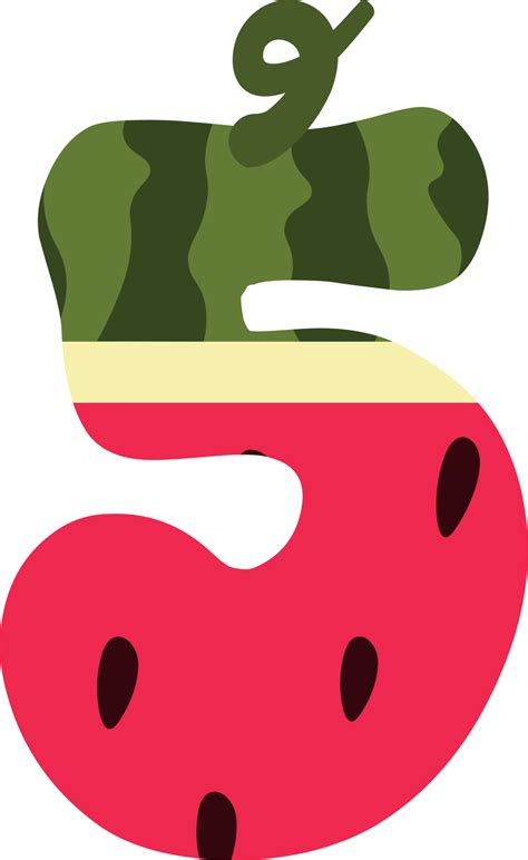 Watermelon Alphabets And Number 44852975 Png