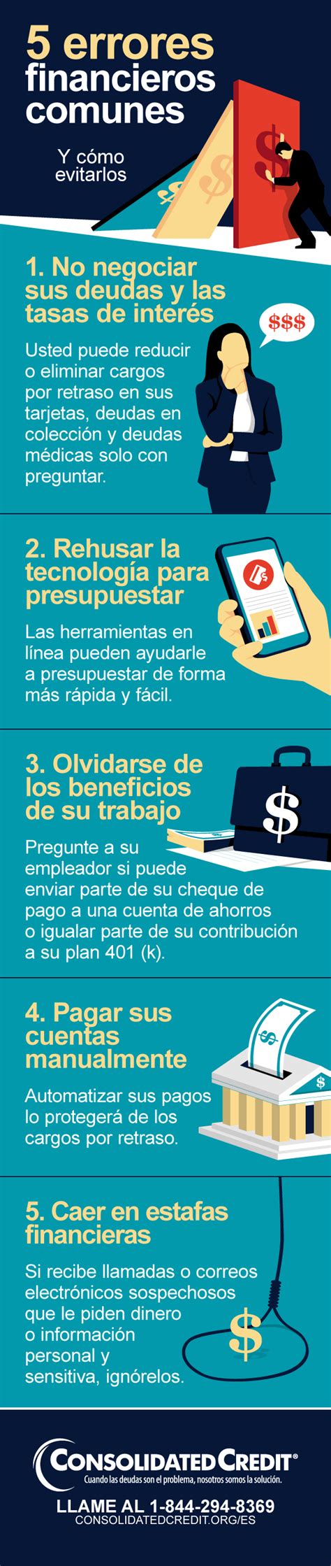 Evite Los Errores De Dinero Más Comunes Infografía