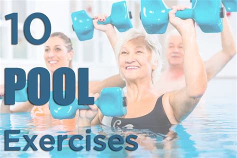 10 Exercises To Do In the Pool (Instructions + Videos) | Pool workout ...