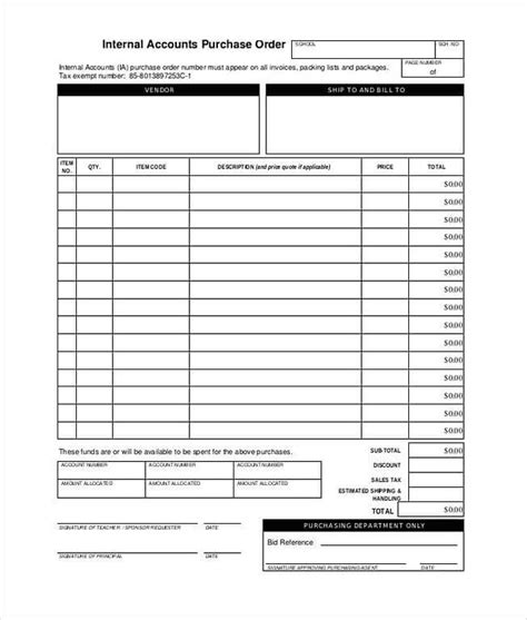 20 Purchase Order Templates Mous Syusa