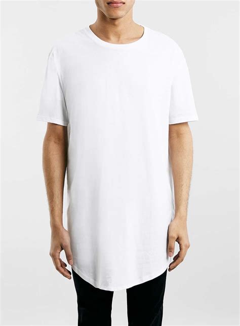 White Oversized Longline T Shirt Topman Mens Casual Outfits Men