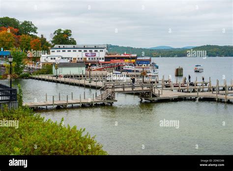 Yachts At Winnipesaukee Pier In Weirs Beach On Lake Winnipesaukee In