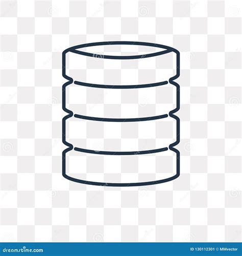 Icono Del Vector De La Base De Datos Aislado En El Fondo Transparente