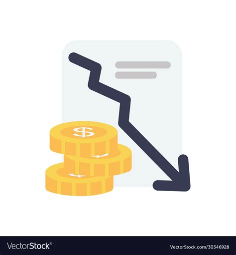 Stock market crash concept financial report Vector Image