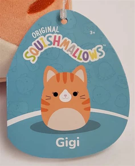 Squishmallows Official Gigi The Orange Tabby Cat Stuffed Plush Toy