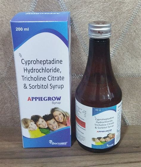 Cyproheptadine Hydrochloride Tricholine Citrate And Sorbitol Syrup