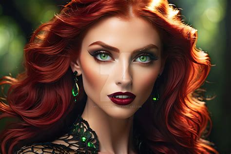 Green Eyes Red Hair by SweetDarknessAI on DeviantArt