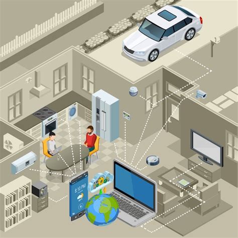 Free Vector Internet Of Things Concept Isometric Poster